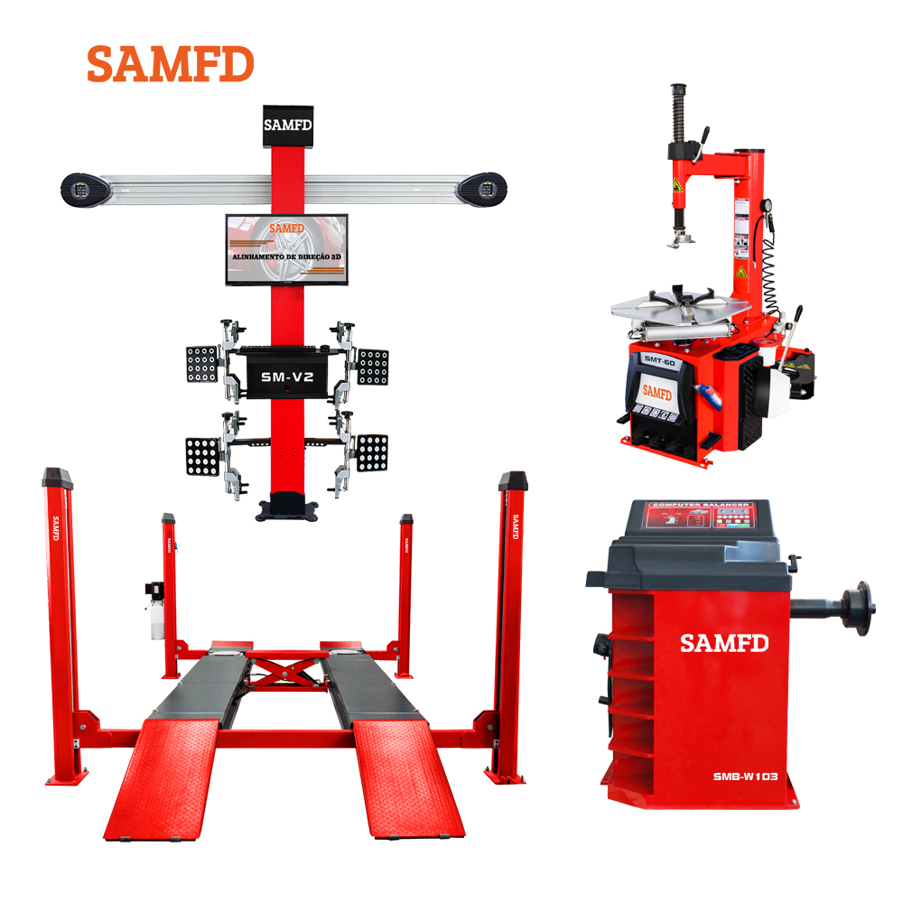 Tire Changer Machine - Machine d'alignement de roues 3D, lève-voiture,