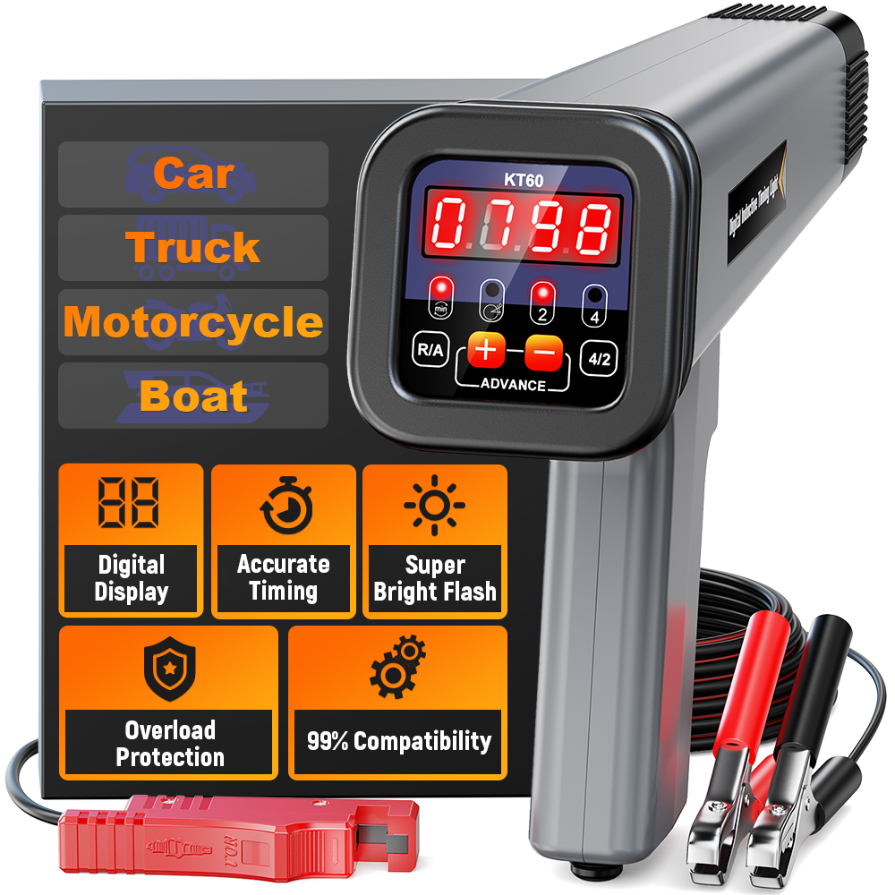 Timing Light Gun - KZYEE-Lampe de Synchronisation de Moteur KT60,